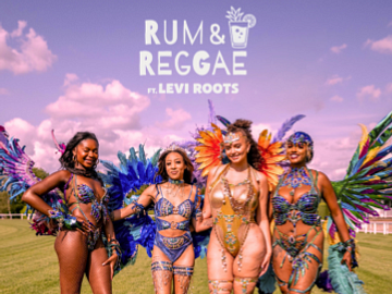 Women dressed in Caribbean carnival outfits 