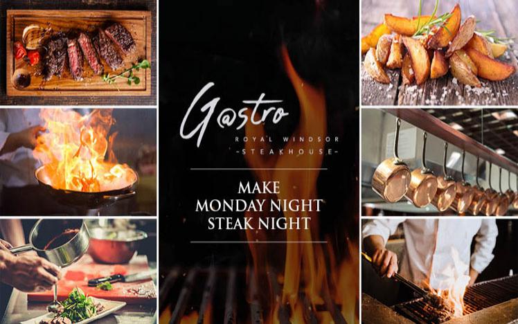 Gastro logo with images of food