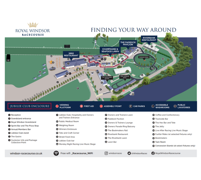 Racecourse Map Royal Windsor Racecourse
